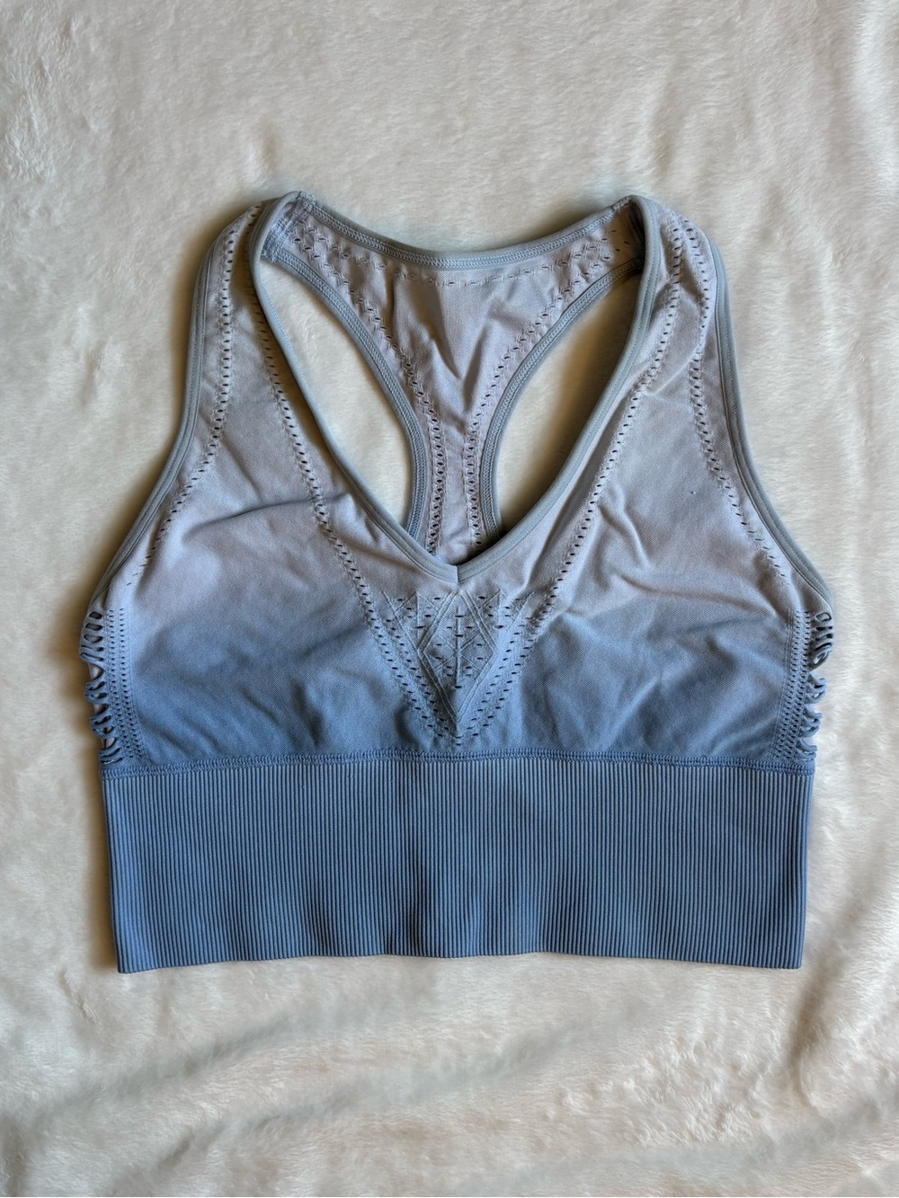 Victoria's Secret PINK Seamless Blue Ombre Racerback Sports Bra